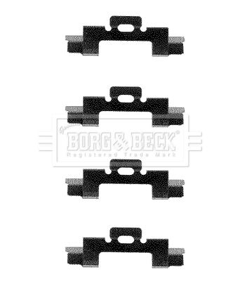 BORG & BECK Комплектующие, колодки дискового тормоза BBK1103